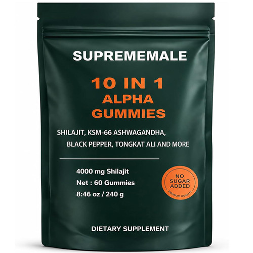 WXDOAU SupremeMale 10 in 1 Alpha Gummies, 4000 mg for Men(1)