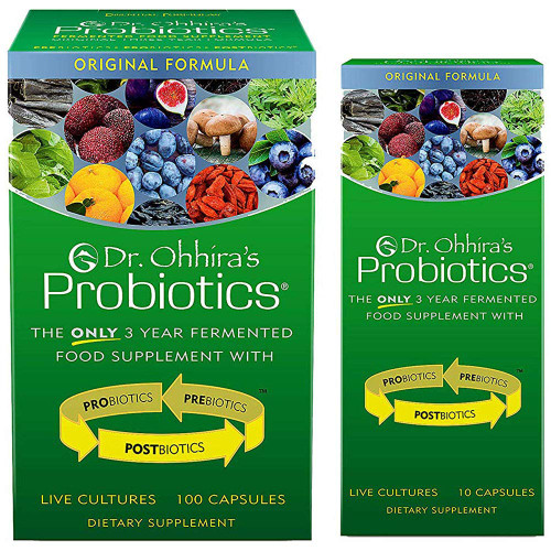 Dr. Ohhira’s Probiotics Original Formula – 3-Year Naturally Fermented Japanese Probiotic with Prebiotics, Probiotics & Postbiotics – Shelf-Stable Gut Health Support – 100+10 Vegetarian Capsules