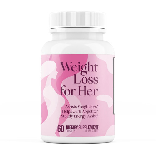 GLP-1 Weight Loss for Her | Supports Healthy Pathways Associated with GLP-1 Activity - Promotes Weight Loss for Women, Helps Appetite Control & Promotes Energy - 3rd Party Tested Supplement - 60 Pills