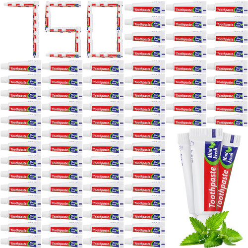 Dimsile 750 Pcs Mini Toothpaste Bulk Regular Clean Mint Toothpaste for Bad Breath, Helps Freshens Breath, Whitens Teeth Travel Size 0.18oz for Home Hotel Office School Camping