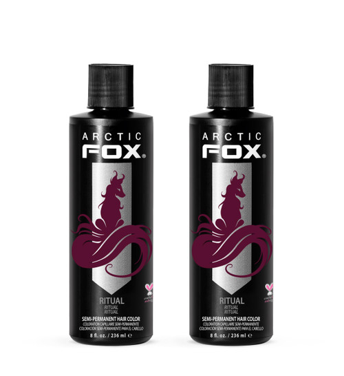 Arctic Fox Semi-Permanent Hair Color Dye, Vegan & Cruelty-Free, Ammonia-Free, Conditioning, Long Lasting, Rich Burgundy Red, For All Hair Types, Ritual, 8 Fl Oz (Pack of 2)