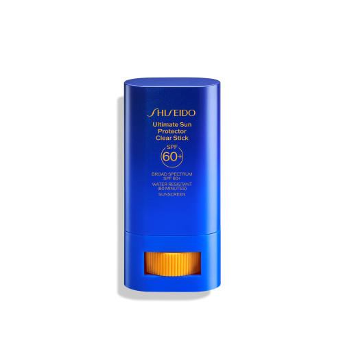 Shiseido Ultimate Sun Protector Clear Stick SPF 60+ - Invisible, Portable Sunscreen for Face & Body - Visibly Improves Fine Lines, Smoothness & Skin Tone - Non-Comedogenic, All Skin Types