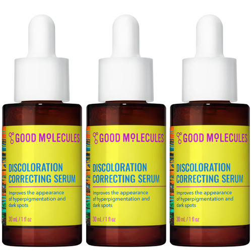 Good Molecules Discoloration Correcting Serum Pack 3 – 30 ml Each | Tranexamic Acid & Niacinamide Serum for Dark Spots and Discoloration, Skin Care for Face