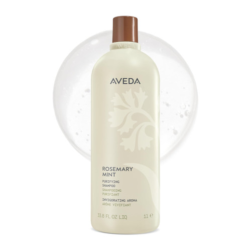 Aveda Rosemary Mint Purifying Shampoo | Clarifying Shampoo | Gently Removes Buildup, Adds Shine | For Normal to Oily Hair, Fine to Medium Hair | Invigorating Aroma| 97% Naturally Derived*, 33.8 Fl Oz