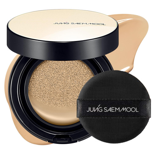 JUNG SAEM MOOL Essential Skin Nuder Cushion | Natural Finish, Buildable Coverage Cushion Foundation by Korean Makeup Artist (Refill Not Included, 0.49 Fl Oz), 23W Medium Deep