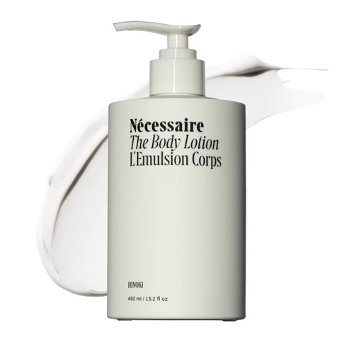 Nécessaire The Body Lotion Hinoki – Multi-Peptide Moisturizer - Firming Body Lotion for Women + Men. 2.5% Niacinamide. Dermatologist-Tested, Vegan. Hypoallergenic for Sensitive Skin. 15.2oz
