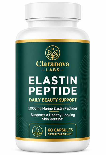 Claranova Labs Elastin Peptide, Daily Beauty Support, 60 Capsules