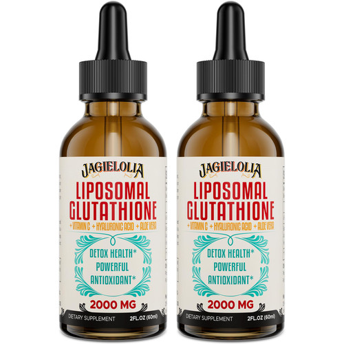 Jagielolia 2000MG Liposomal Glutathione Liquid, Made in The USA, Reduced Glutathione Supplement, Enhanced Absorption, Non-GMO, Powerful Antioxidant for Immune System, Energy, Aging Defense, 4 Floz