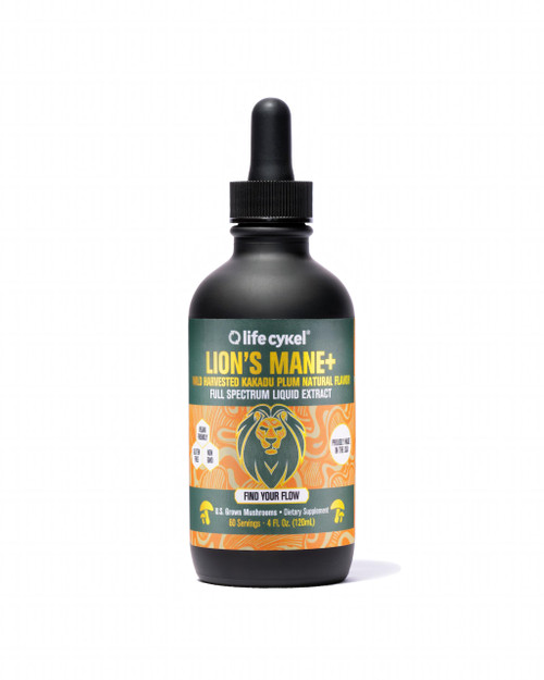 Life Cykel - Lion's Mane Mushroom Extract with Kakadu Plum - Brain Booster Nootropic for Memory, Focus & REM Sleep - Non-GMO, Organic Mushroom Tincture - 4 Fl Oz (60 Servings)