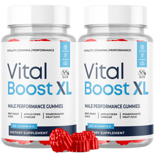 (2 Pack) Vital Boost XL Gummies, Official Vital BoostXL Gummys for Men with All Natural Ingredients, Vital Boost XL Advanced for Wellness Support with Premium Active Lifestyle Vitamins (120 Gummies)