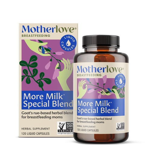 Motherlove More Milk Special Blend (120 Capsule Value Size) Herbal Lactation Supplement w/Goat’s Rue to Build Breast Tissue & Support Breast Milk Supply—Non-GMO, Organic Herbs, Vegan, Soy-Free