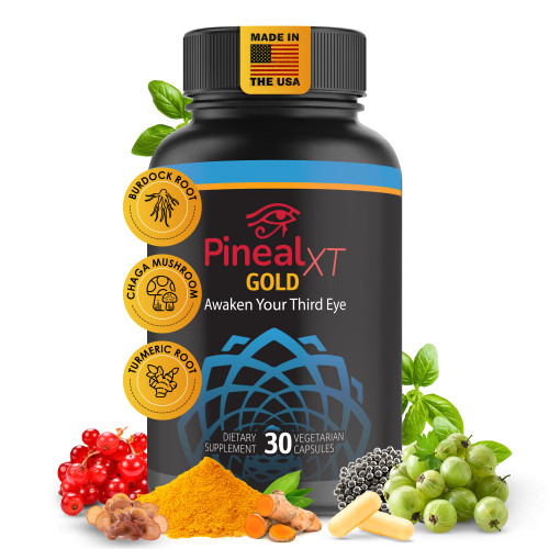 Nutraville Pineal XT Gold - Pineal Gland Supplement - Third Eye Awakening - Focus and Memory Supplement for Brain - 7 Powerful Ingredients Decalcify, Detox, and Activate Your Pineal Gland