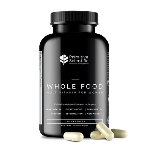 Whole Food Natural Four-a-Day Multivitamin and Mineral Capsules for Women – All-Day Energy, Inner Zen, and Stronger You (120 Capsules)