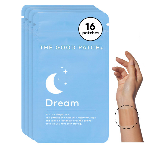 The Good Patch Dream Patch - Sleep Patches with Melatonin, Hops, Valerian Root - Sustained Release (16 Total Patches)