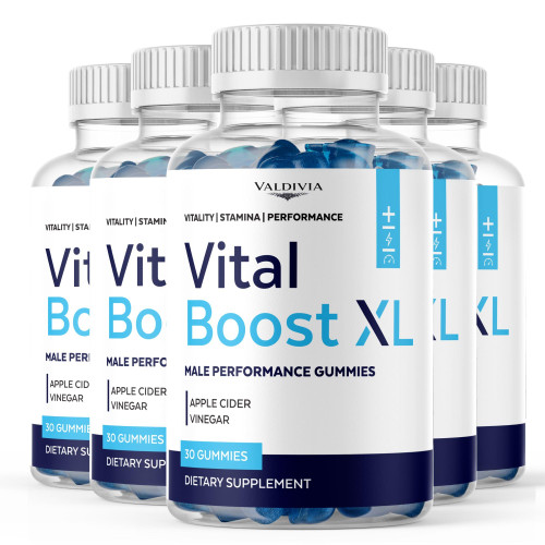 (5 Pack) VitalBoostXL Gummies - Official Vital Boost XL Gummys Advanced Premium Formula Maximum Strength, All Natural Daily Vitamins for Overall Wellness, 150 Gummies for 5 Months