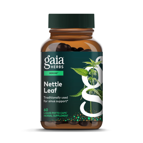 Gaia Herbs Nettle Leaf - Supplement with Stinging Nettle Leaf Extract Traditionally Used for Respiratory & Immune Support* - Vegan, Gluten-Free, Soy-Free - 60 Liquid Phyto-Caps (30 Servings)