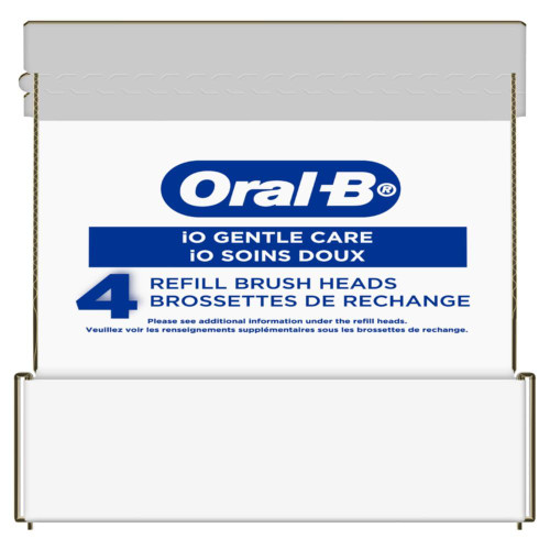 Oral-B iO Series Gentle Care Electric Toothbrush Replacement Brush Heads for an Oral-B Electric Toothbrush, 4 Count, White