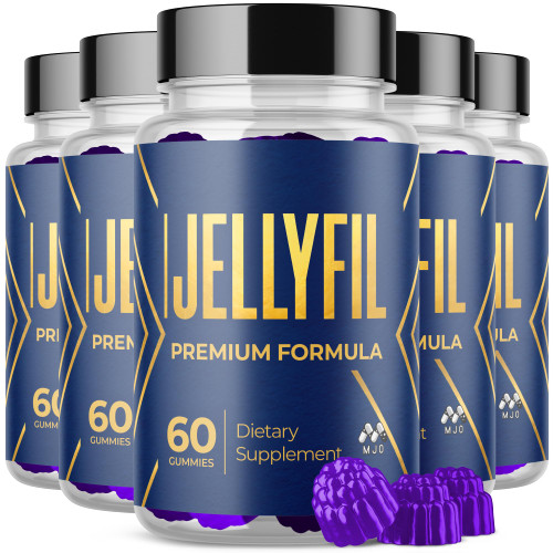 (5 Pack) Jellyfil Gummies, Official Jellyfil Gummys with All Natural Ingredients, Advanced Formula Maximum Strength Supplement with Natural Active Lifestyle Support Premium Multivitamins (300 Gummies)