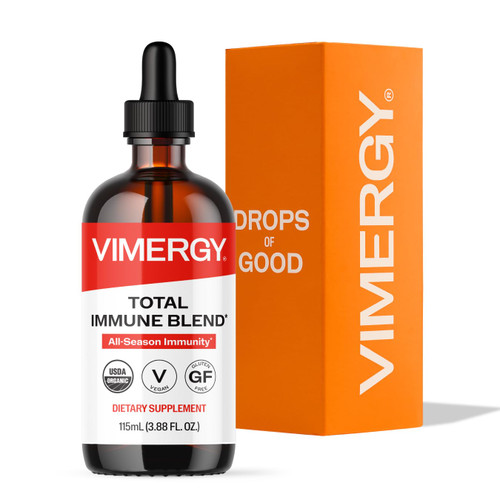 Vimergy USDA Organic Total Immune Blend* Liquid Supplement, 57 Servings Fast-Absorbing Immune Support – All-Season, Zinc, Thyme and Mullein Drops Non-GMO, Vegan, Immunity Support for Adults (115 mL)