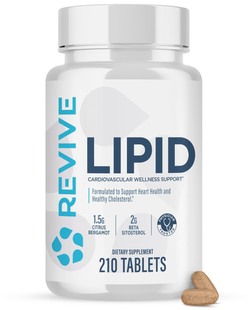 Revive MD Lipid Support Formula - Supplement Helps Maintain Healthy Cholesterol Levels, Endothelial Health & Triglyceride Levels - Beta Sitosterol, Citrus Bergamot & Pantethine (30 Servings)