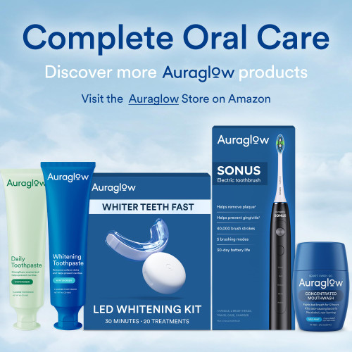 Auraglow 35% Teeth Whitening Gel for Trays, Retainers & Aligners – Dentist Strength Carbamide Peroxide Whitener, 30 Treatments, 3 Syringes (5mL)