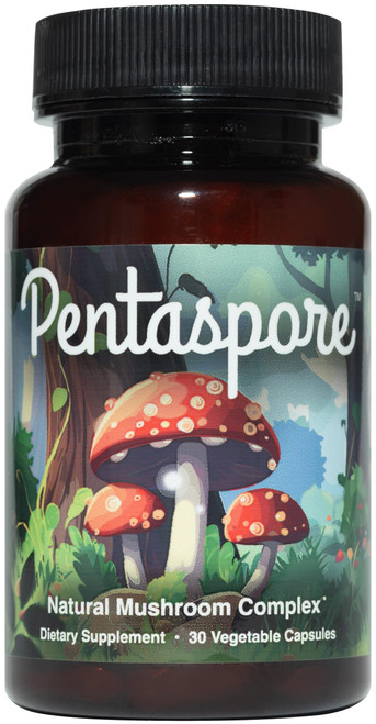 Pentaspore - Natural Mushroom Supplement - Non-GMO, Vegan, Gluten-Free
