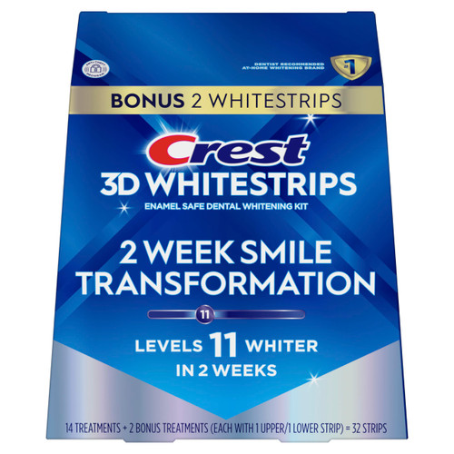 Crest 3D Whitestrips Glamorous White, 3D White, Teeth Whitening Strip Kit, 32 Strips (16 Count Pack) - Crest Teeth Whitening Strips, Teeth Whitening Kit - Packaging May Vary