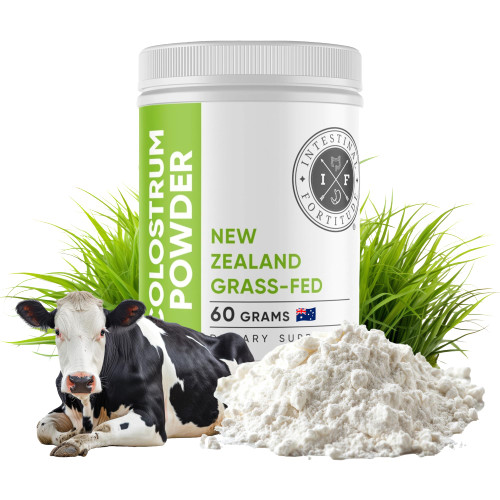 Intestinal Fortitude Grass-Fed New Zealand Colostrum Powder, 2000 mg per Serving Bovine Colostrum Supplement, 60 g, Hormone & GMO Free, Supports Gut Health & Immune Function, First-Milking Source