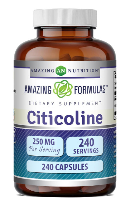 Amazing Formulas Citicoline 250 Mg | Capsules Supplement | Non-GMO | Gluten Free | Made in USA (240 Count)