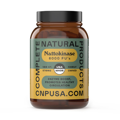 CNP Nattokinase 570mg Capsules - 6000FU Natto Enzyme Supplement, Healthy Circulation Support, Fermented Soy Extract, Vegan Gluten Free Non GMO, Pure No Fillers, High Potency, 100 Count, Made in USA