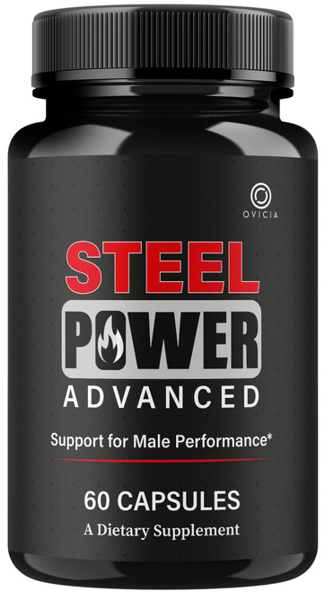 Steel Power - Steel Power Pills All Natural Maximum Strength, Daily SteelPower Capsules Premium Advanced Support Formula for Overall Health & General Wellness, 60 Capsules for 1 Month
