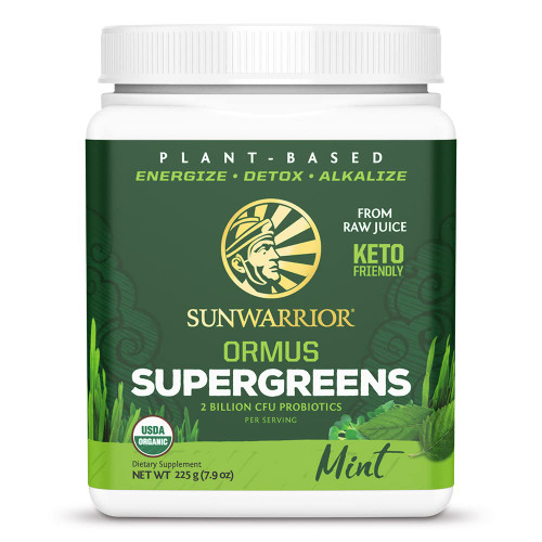 Organic Greens Powder Superfood Complex | Organic Super Greens Powder from Raw Juice with Probiotics Moringa Leaf & Electrolyte Minerals | Vegan Non-GMO No Added Sugar (Mint, 45 Servings)