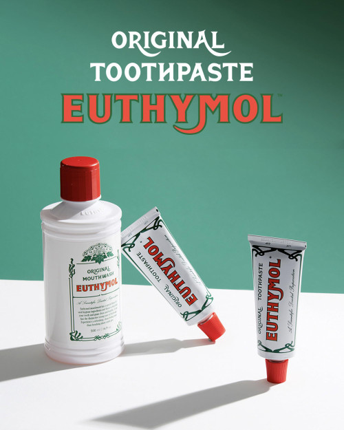 EUTHYMOL Original Toothpaste (3.7fl oz*5, Pack of 5) - Fluoride-Free Toothpaste for Sensitive Teeth & Gum. Bad Breath, Cavity Prevention, 12-Hour Long Lasting Freshness with Wintergreen