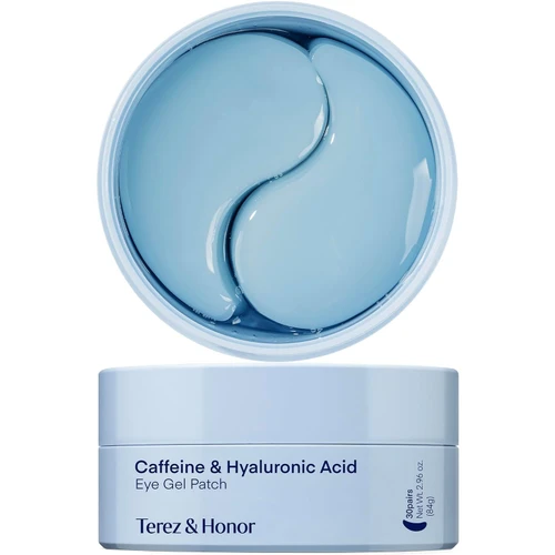 TEREZ & HONOR Caffeine Hydrogel Under Eye Patches with Hyaluronic Acid & Niacinamide, 60 Count