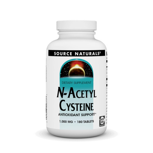 Source Naturals N-Acetyl Cysteine Antioxidant Support, Dietary Supplement that Supports Respiratory Health*, 1,000 mg - 180 Tablets