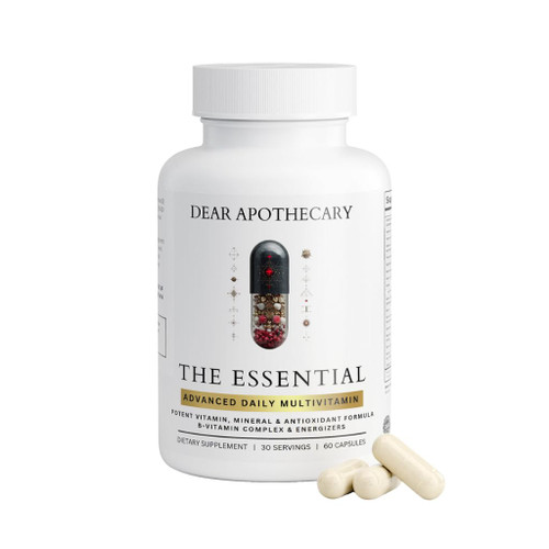 Dear Apothecary The Essential - Daily Multivitamin for Men & Women, 23 Vitamins Minerals & Herbal Blend, Immune Support, 60 Capsules, 30 Servings, Non-GMO, Gluten Free, Made in USA