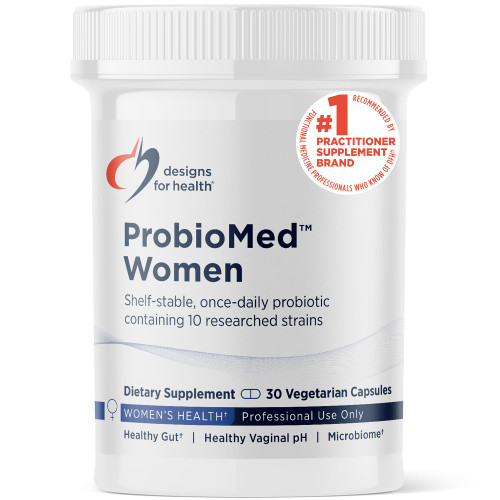 Designs for Health ProbioMed Women - Vaginal Probiotics to Support pH Balance, Vaginal Comfort, Immune Health & Gut Health for Women - Dairy-Free Probiotic (30 Capsules)