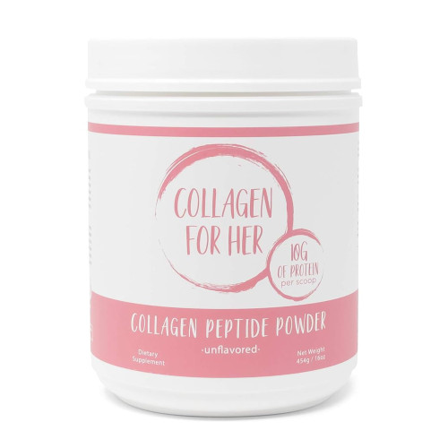 Collagen For Her Collagen Peptides Powder for Women – Grass Fed Hydrolyzed Bovine Collagen Protein, Unflavored Collagen for Hair, Skin, Nails, Joints & Gut Support, 41 Servings