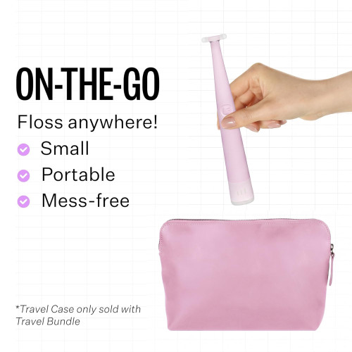 FLAUS Electric Flosser (Extra Strength Woven) - Shark Tank + Oprah's List - Water Floss Alternative - Plaque Remover for Adult - Easy Vibration Flossing - Safe Portable Gum + Teeth Cleaning Tool