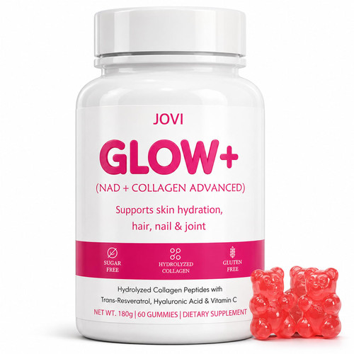 Jovi Glow+ NAD+ Hydrolyzed Collagen Peptides Gummies for Women & Men