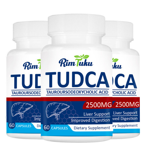 RimTuku 2500MG TUDCA Liver Supplement - Bile Salts Supplement Liver Detox & Cleanse - Liver and Gallbladder Health Formula 180 Capsules
