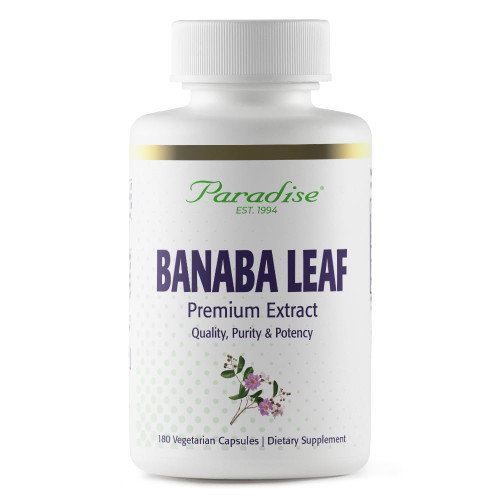 Paradise Herbs, Banaba Leaf, 12:1 Concentrated Extract, 250 mg, Vegan, Gluten-Free, Non-GMO, 180 Capsules
