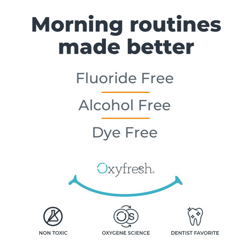 Oxyfresh Lemon Mint Fresh Breath Mouthwash – Bad Breath Treatment – SLS & Fluoride Free – Alcohol Free, Gentle Nonburning with Xylitol & Essential Oils – 16 Fl Oz (Pack of 3)