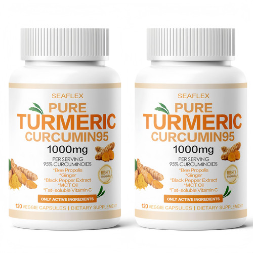 Turmeric Curcumin Supplement 1000mg | 95% Curcuminoids with Bee Propolis(2Box)