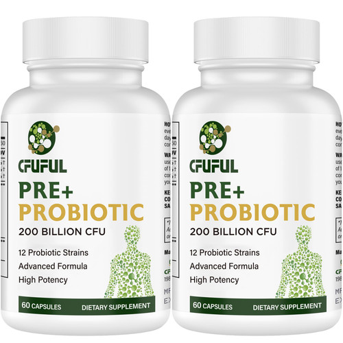 Probiotics for Women and Men - 200 Billion CFU 12 Strains Probiotic for Digestive Immune & Gut Health, with Organic Prebiotic Shelf Stable Probiotic Supplement for Bloating 120 Capsules