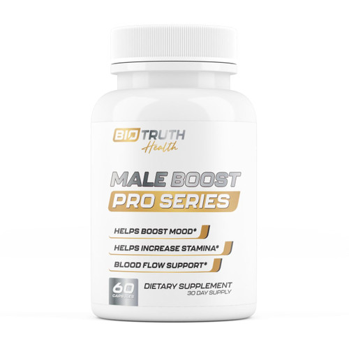 Male Boost PRO Series - The Ultimate Male Supplement - Pills for Men Fast Acting Blood Flow for Manhood, Muscle, Strength, Stamina - Overall Test Level Support - HornyGoatWeed + 8 More - 60 Capsules