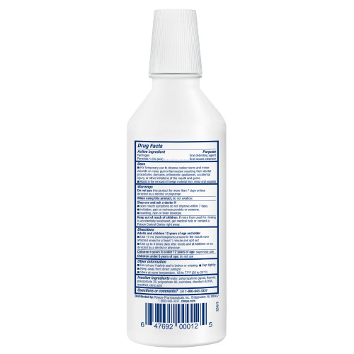 CloSYS Mouth Sore Mouthwash Cleanses and Heals Oral Sores and Canker Sores in Mouth Alcohol-Free Hydrogen Peroxide Mouthwash Non-Burning and Non-Irritating 16 oz (Pack of 3)