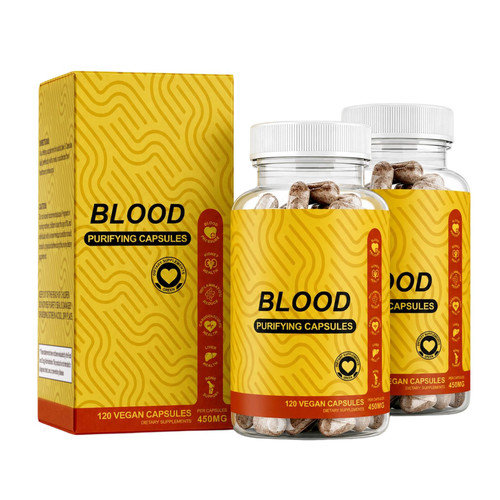TAFUTY Blood Purifying Capsules, GMO-Free, Gluten Free, Vegan 450 mg (2)