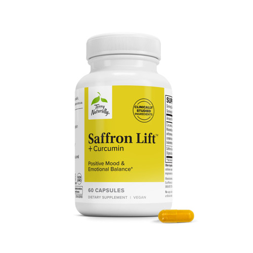 Terry Naturally Saffron Lift + Curcumin - 60 Capsules - Emotional Balance - Non-GMO, Vegan, Gluten Free - 60 Servings