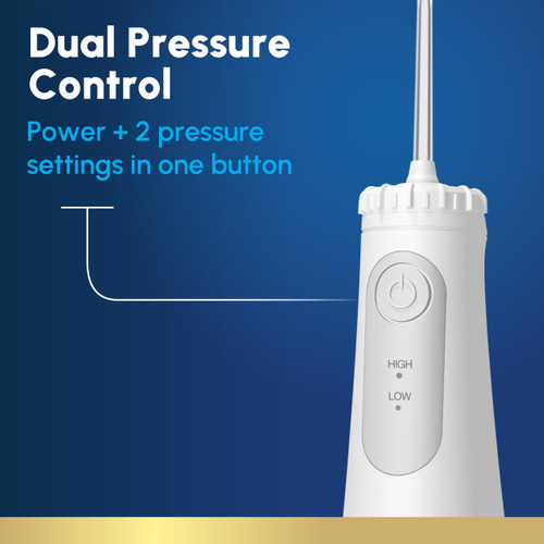 Waterpik Cordless Gem Water Flosser 5100 for Travel and Home, Rechargeable, Portable, Waterproof for Shower, Daily Gum Care, Cleaning Teeth, Braces, Implants, 3 Flossing Tips, ADA Accepted White WF-27
